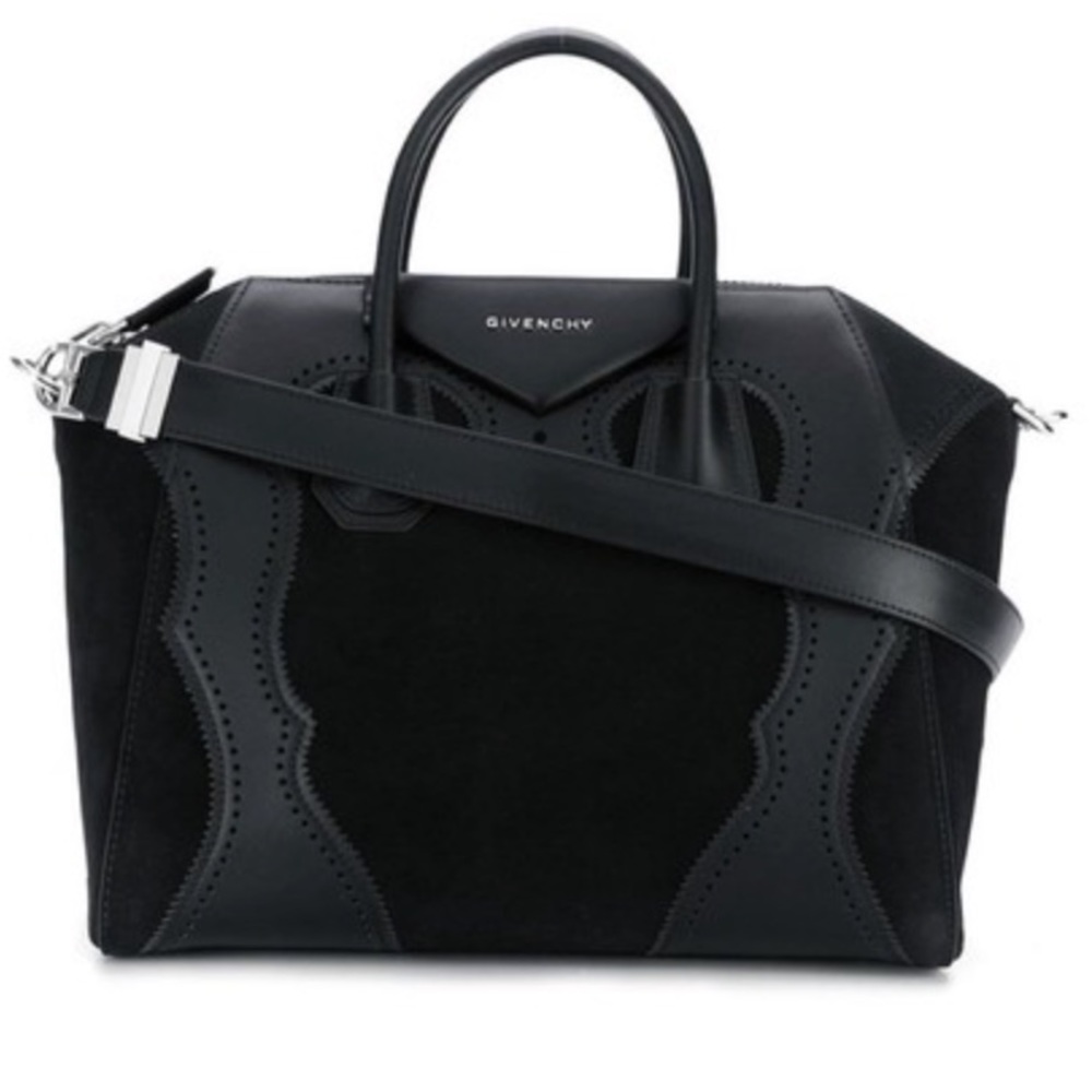 SOLD OUT- GIVENCHY Antigona Brogue Suede Satchel